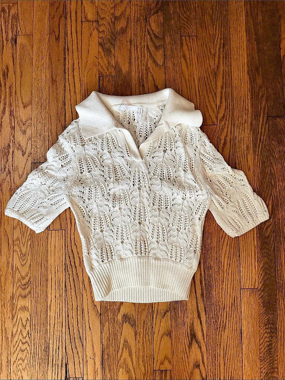 Gorgeous Helmut Lang Crochet Polo